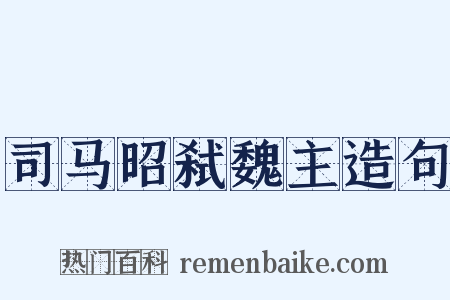 司马昭弑魏主造句是什么意思的图片